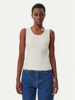 Tommy Jeans Top Essential DW0DW20673 Beżowy Slim Fit