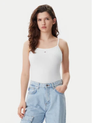 Tommy Jeans Top Essential DW0DW20675 Écru Slim Fit