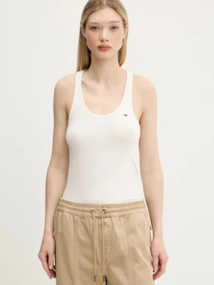 Tommy Jeans top kolor beżowy DW0DW20917
