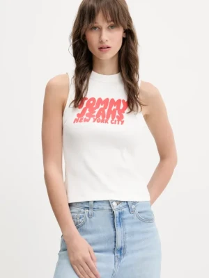Tommy Jeans top kolor biały DW0DW21339