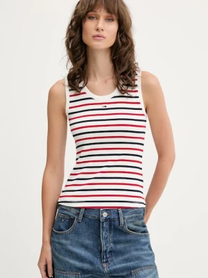 Tommy Jeans top kolor bordowy DW0DW20673