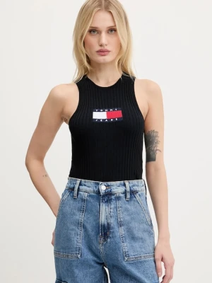 Tommy Jeans top kolor czarny DW0DW20975