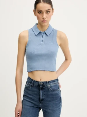 Tommy Jeans top kolor niebieski DW0DW20295