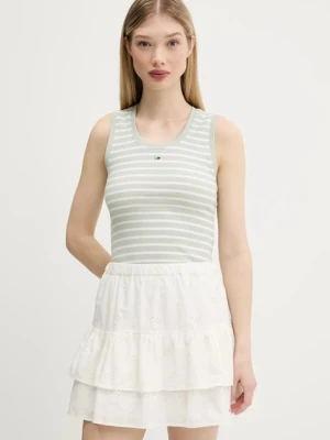 Tommy Jeans top kolor zielony DW0DW20673