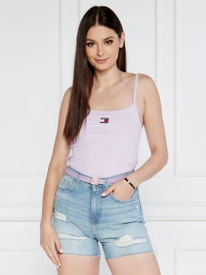 Tommy Jeans Top | Slim Fit lawendowy