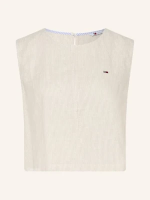 Tommy Jeans Top Z Lnem beige