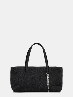 Tommy Jeans torebka bawełniana kolor czarny AW0AW18268