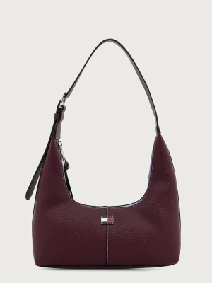 Tommy Jeans torebka hobo damska z imitacji skóry bordowy