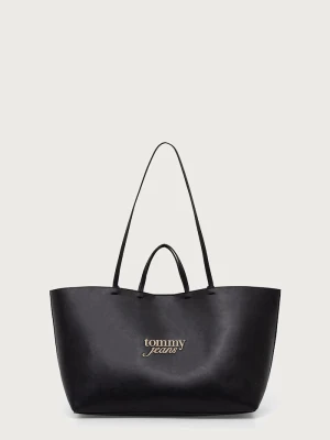 Tommy Jeans torebka shopper damska z imitacji skóry czarny