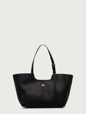 Tommy Jeans torebka shopper damska z imitacji skóry czarny