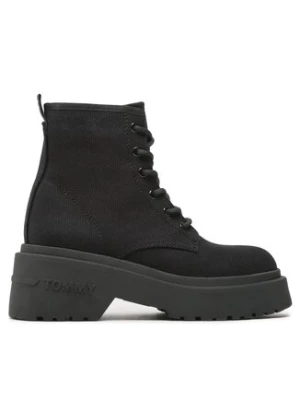 Tommy Jeans Trapery Lace Up Festiv Boots EN0EN02133 Czarny