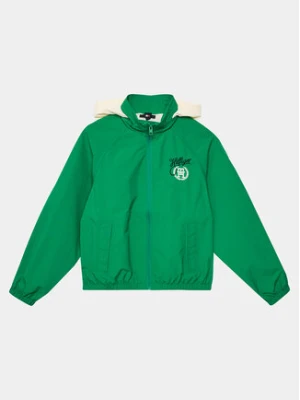 Tommy Jeans Wiatrówka Script Monogram KG0KG07898 Zielony Regular Fit