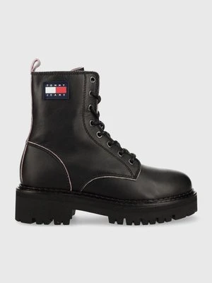 Tommy Jeans workery Urban Tommy Jeans Piping Boot damskie kolor czarny na platformie