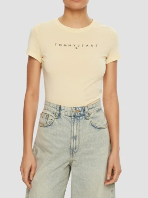 TOMMY JEANS Żółty t-shirt damski, Rozmiar S