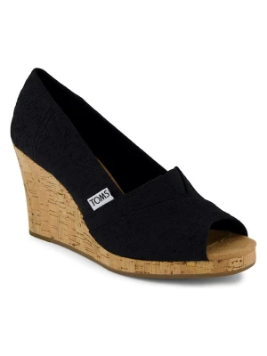 TOMS Czółenka w kolorze czarnym na obcasie rozmiar: 40