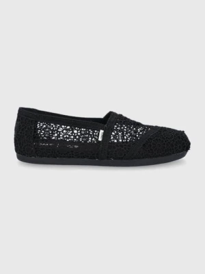 Toms Espadryle Moroccan Crochet Alpargata kolor czarny 10016254