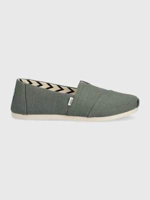 Toms espadryle Alpargata kolor zielony