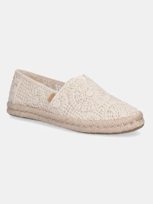 Toms espadryle CROCHET LACE kolor beżowy 10021941