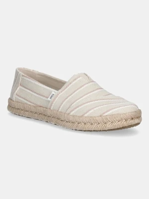 Toms espadryle NATURAL WOVEN STRIPES kolor beżowy 10021816