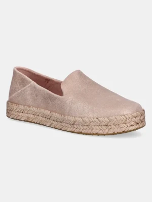 Toms espadryle PALE ROSE METALLIC SUEDE kolor różowy 10021868