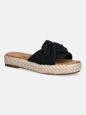 Toms klapki BEACHSIDE damskie kolor czarny na platformie 10021978
