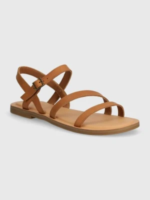 Toms sandały skórzane Kira damskie kolor beżowy 10020825