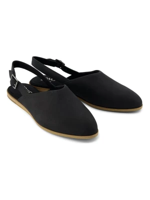 TOMS Skórzane baleriny w kolorze czarnym z paskiem rozmiar: 42