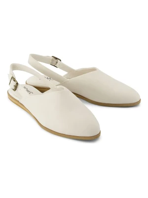 TOMS Skórzane baleriny w kolorze kremowym z paskiem rozmiar: 40