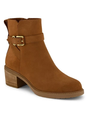 TOMS Skórzane botki "Hailey Buckle" w kolorze jasnobrązowym rozmiar: 40