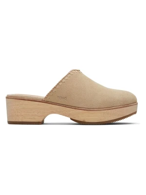 TOMS Skórzane chodaki w kolorze kremowym rozmiar: 41