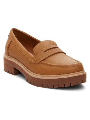 TOMS Skórzane mokasyny w kolorze jasnobrązowym rozmiar: 40