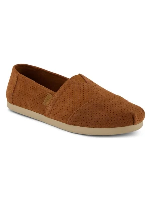 TOMS Skórzane slippersy w kolorze jasnobrązowym rozmiar: 41