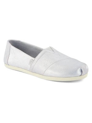 TOMS Skórzane slippersy w kolorze srebrnym rozmiar: 42