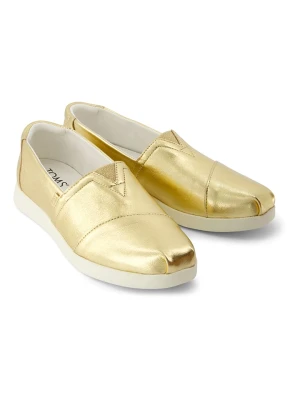 TOMS Skórzane slippersy w kolorze złotym rozmiar: 38, 5