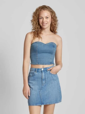 Top bandażowy z imitacji denimu model ‘TIKI’ Only