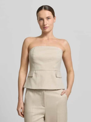 top bandażowy z kieszeniami z patką comma