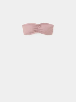 Top bandeau pastelowy róż - Dziewczyna - - MANGO TEEN