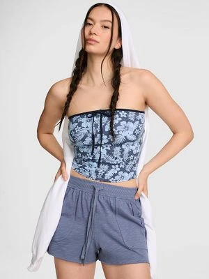 Top bandeau z marszczeniem i wiązaniem z przodu All-Day Cotton Victoria's Secret