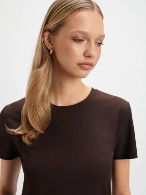 Top basic czekoladowy brąz Top Secret