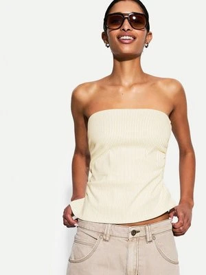 Top Bershka beżowy