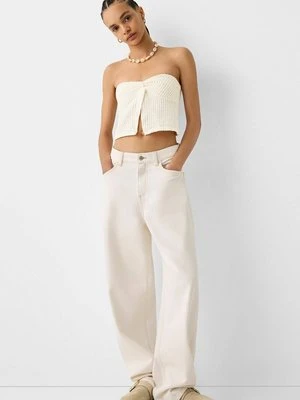Top Bershka beżowy