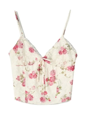 Top Bershka beżowy