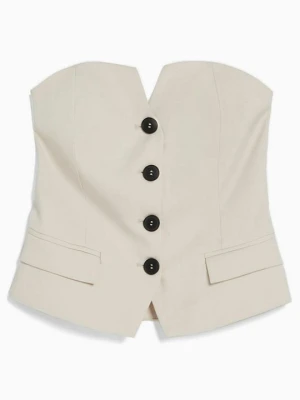 Top Bershka beżowy