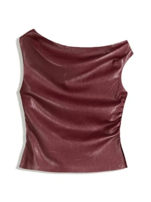 Top Bershka bordowy