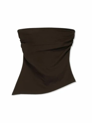 Top Bershka ciemnobrązowy