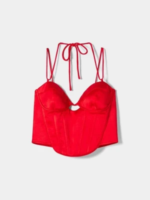 Top Bershka czerwony