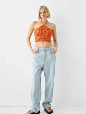 Top Bershka pomarańczowy