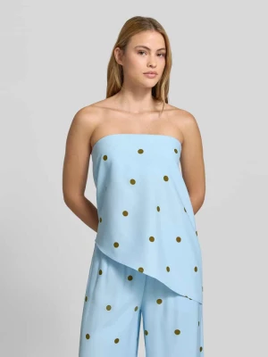 Top bez ramiączek w asymetrycznym stylu Style Icon Collection Jasnoniebieski