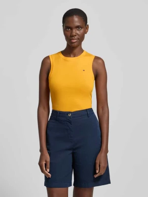 Top bez rękawów o kroju slim fit z czystej bawełny model 'SLIM CODY' Tommy Hilfiger