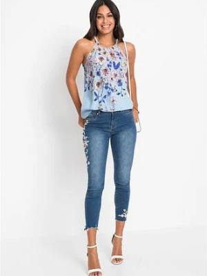 Top bez rękawów z lejącej wiskozy bonprix